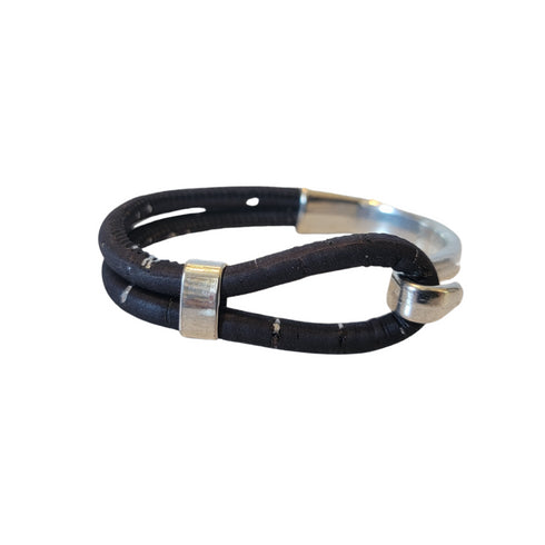Pick Your Color-Cork Silver Hook Bracelet